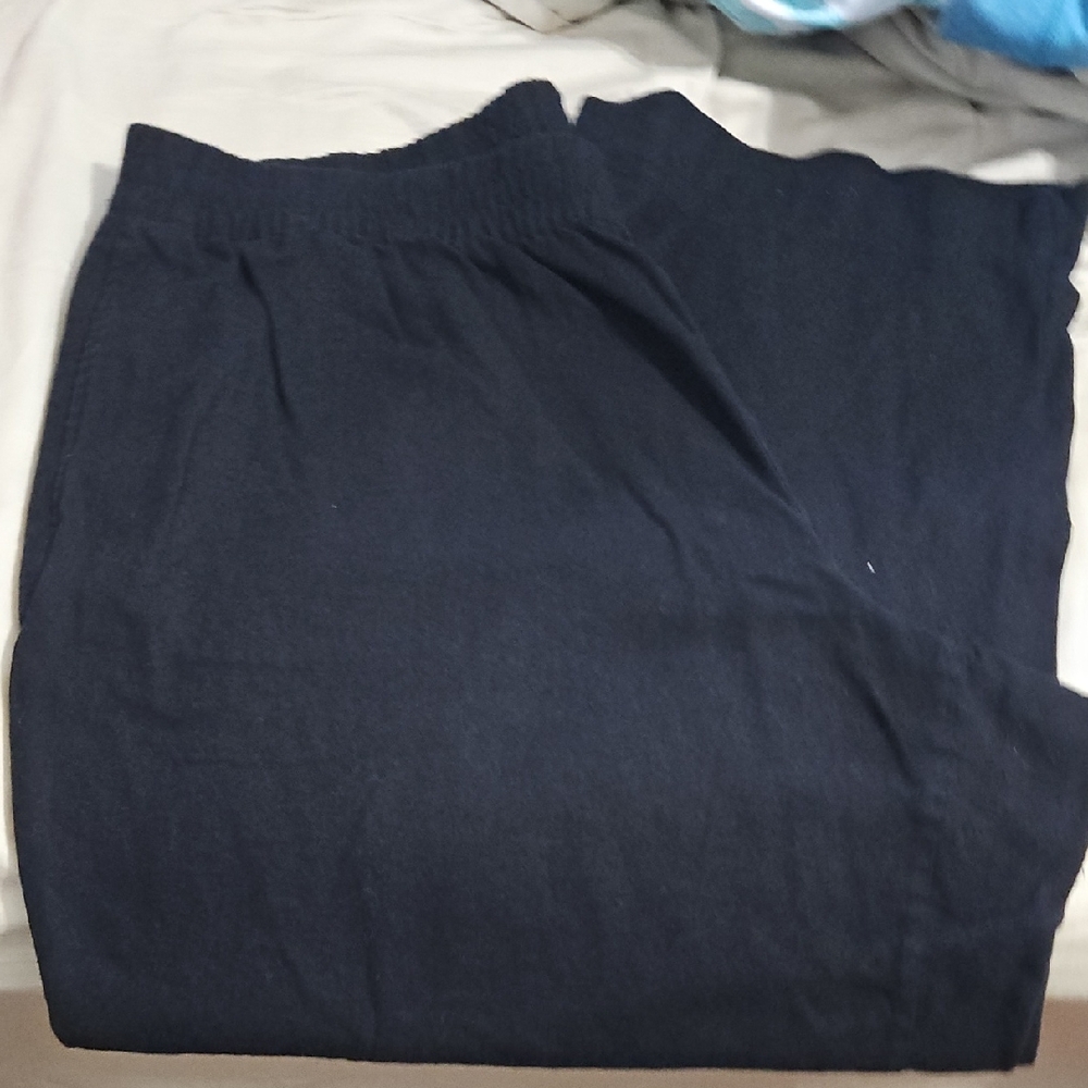 Old Navy XXL Black Linen Wide Leg Pants